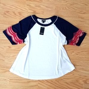 Embroidered Raglan Tee